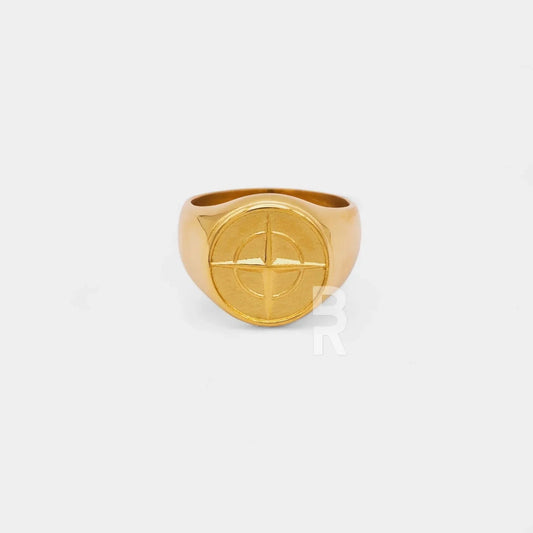 COMPASS RING | GOLD