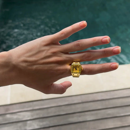 SANTOS RING | SILVER RED