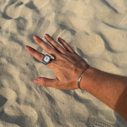 NAUTILUS RING | SILVER WHITE
