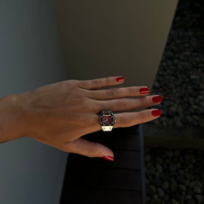 SANTOS RING | SILVER WHITE