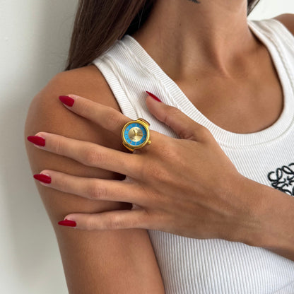 MIDNIGHT RING | GOLD BLUE